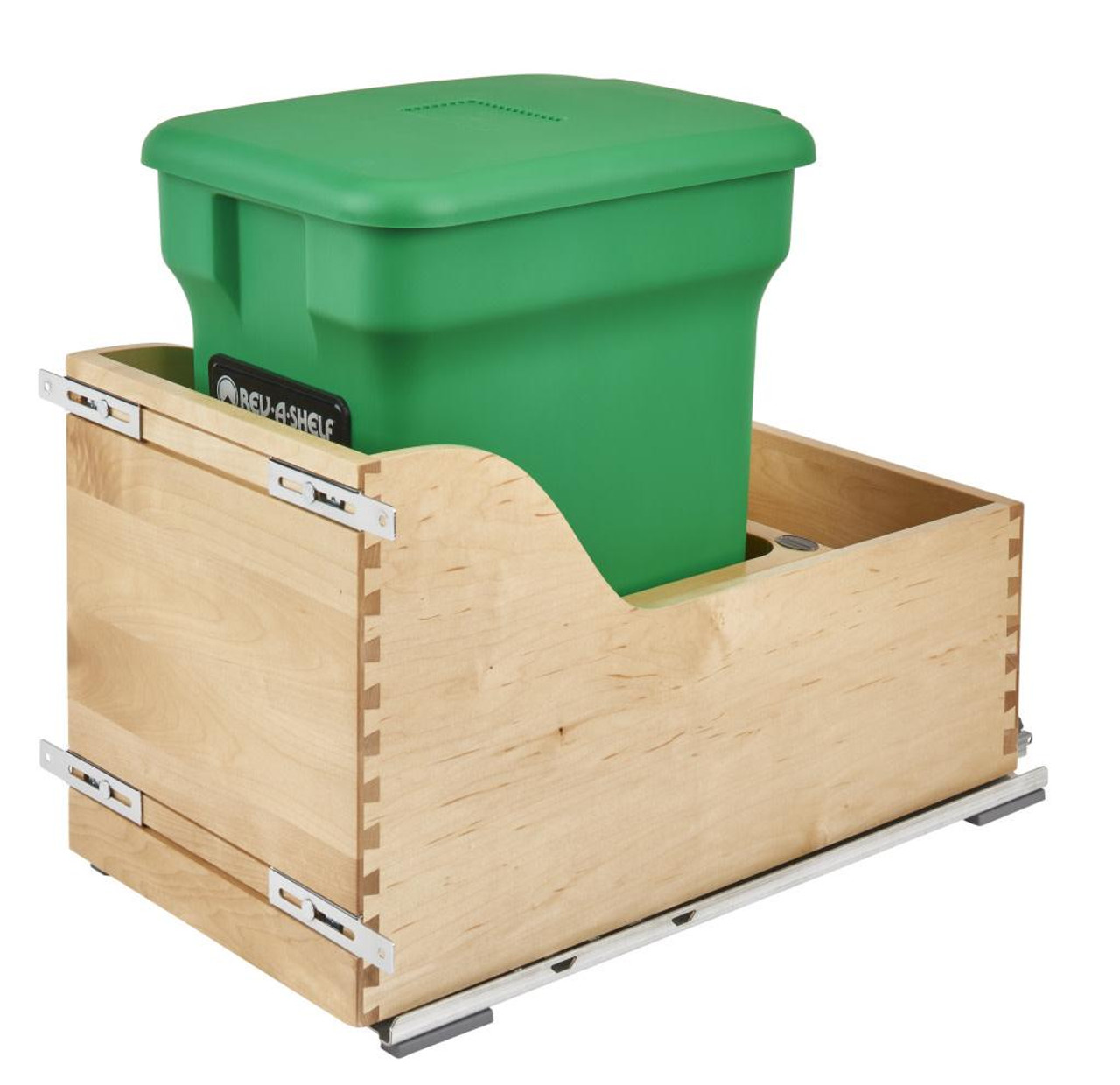  Rev-A-Shelf Maple Bottom Mount Compo+ Waste Container w/BLUMOTION Soft-Close 4WCSC-CKXX-1 