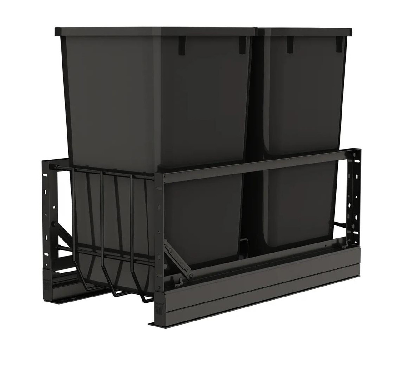 Rev-A-Shelf Rev-a-shelf Double 27 Qt. Pull-Out 3 Colors Waste Container 5349-1527DM 