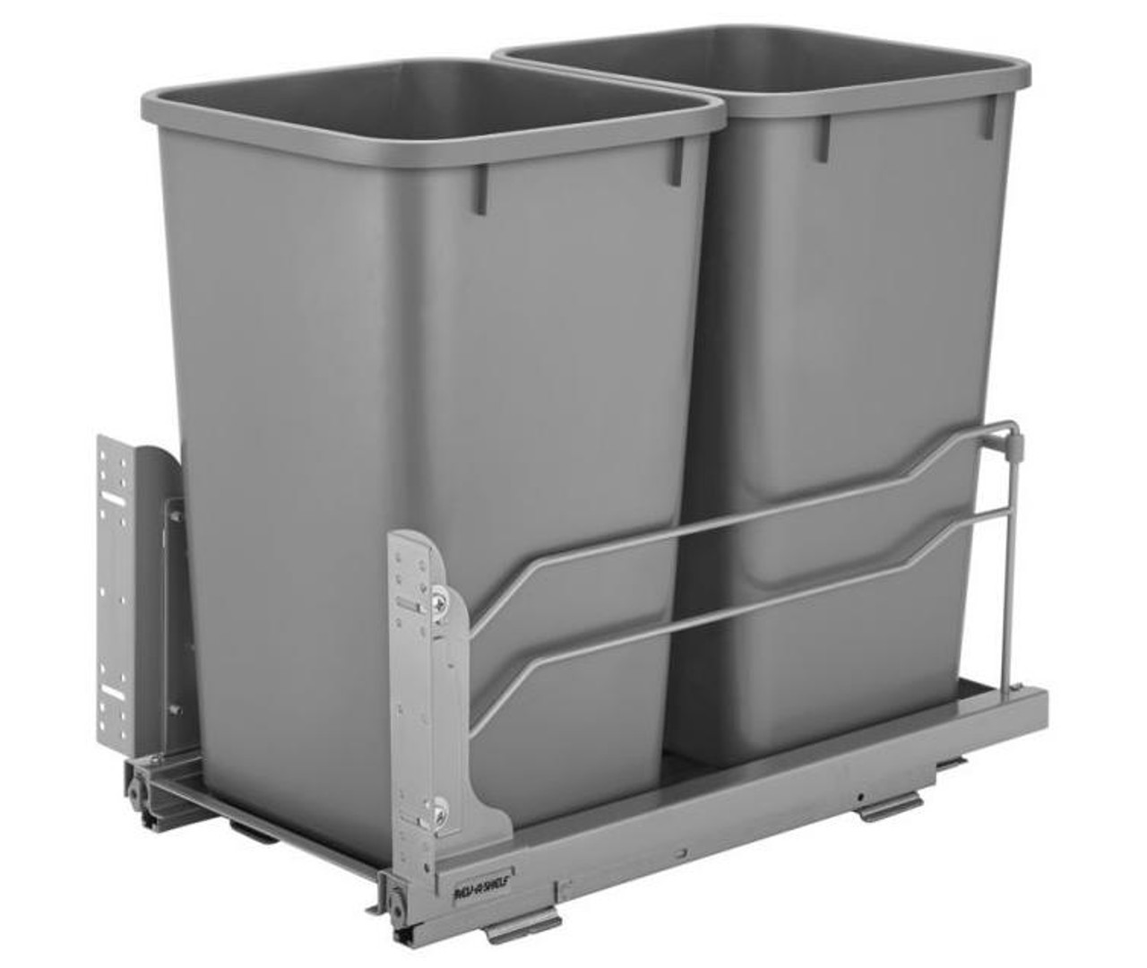 Rev-A-Shelf Rev-a-shelf Steel Bottom Mount Waste Container Double 27 Qt with Soft-Close 3 Colors to Choose From 53WC-1527SCDM Series 