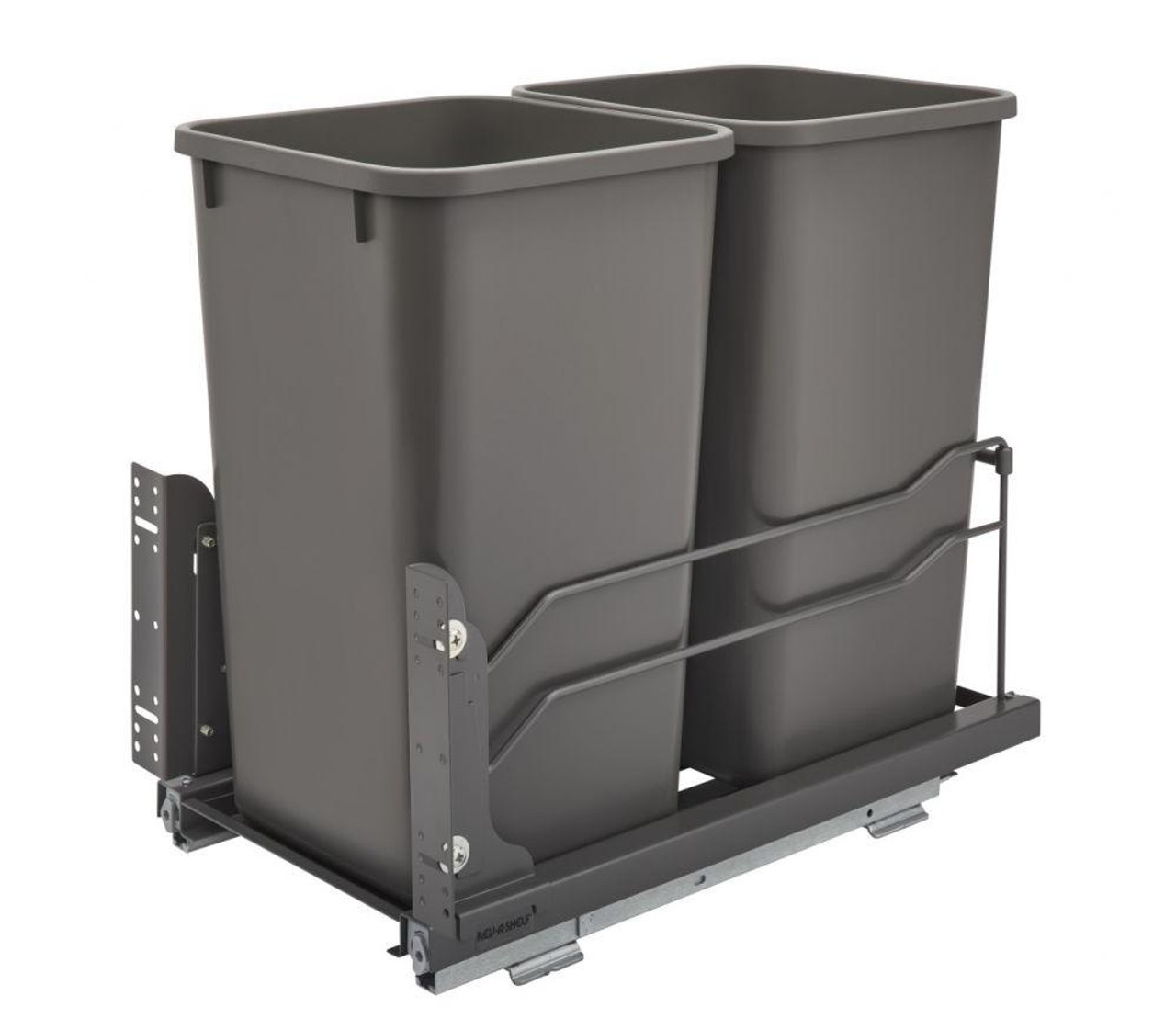 Rev-A-Shelf Rev-a-shelf Steel Bottom Mount Waste Container Double 27 Qt with Soft-Close 3 Colors to Choose From 53WC-1527SCDM Series 