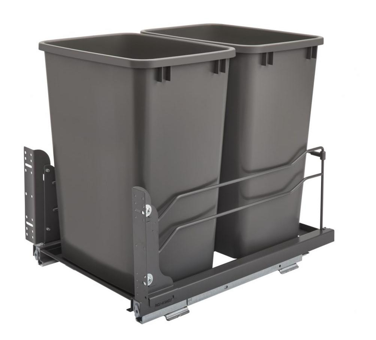 Rev-A-Shelf Rev-a-shelf Steel Bottom Mount Waste Container Double 35 Qt with Soft-Close 2 Colors to Choose From 53WC-1835SCDMM Series