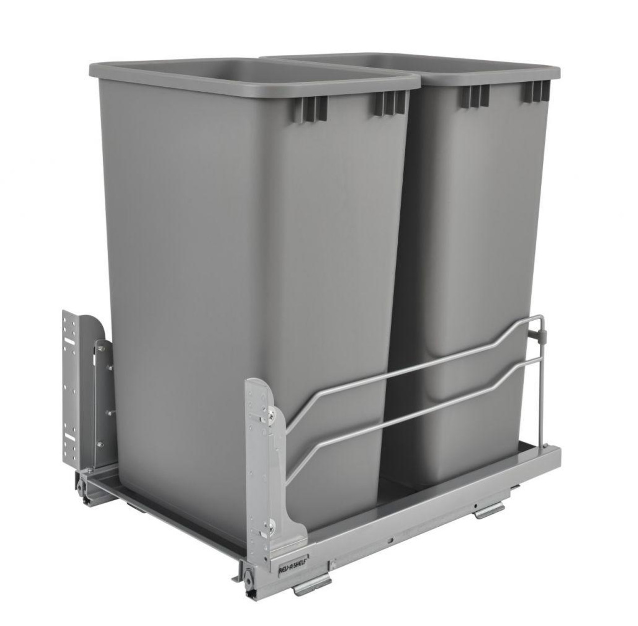 Rev-A-Shelf Rev-a-shelf Steel Bottom Mount Waste Container Double 50 Qt with Soft-Close 3 Colors to Choose From 53WC-2150SCDMM Series 