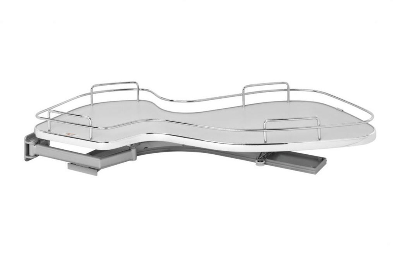 Rev-A-Shelf Rev-a-shelf Chrome Solid Bottom Single Shelf for Blind Corner Cabinet 3 Colors for 15"- 18" - 21" Opening 5371 Series 