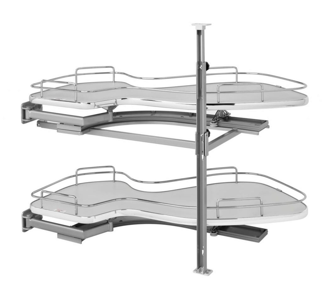 Rev-A-Shelf Rev-a-shelf Chrome Two-Tier Wire Bottom Shelves for Blind Corner Cabinet 3 Colors for 15"- 18" - 21" Opening 5372 Series 