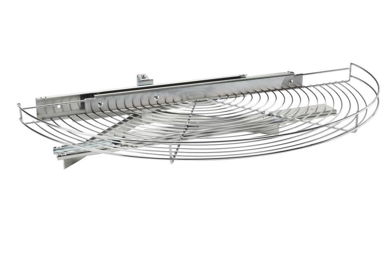 Rev-A-Shelf Rev-a-shelf 33" Chrome Wire Single Shelf Half Moon w/Pivot and Slide for Blind Corner Cabinet w/ 18-1/2" 5881-33CR-1 