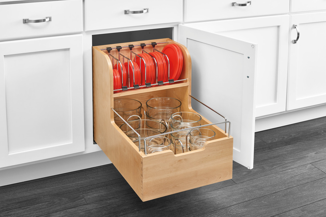 Rev-A-Shelf Rev-a-shelf Wood Food Storage Container Organizer for Base 18" & 24" Cabinets 4FSCO Series