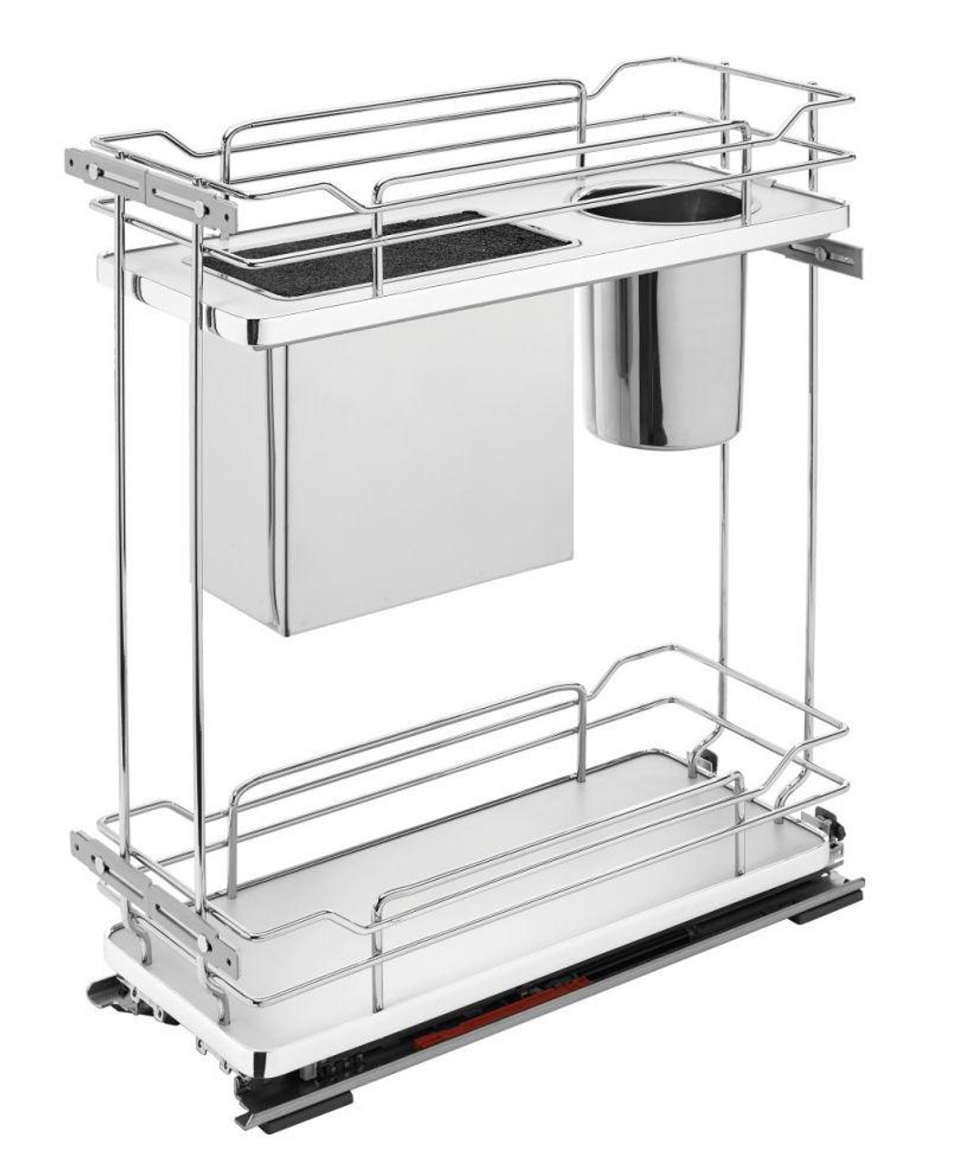 Rev-A-Shelf Rev-a-shelf Contemporary Flat Wire Base Cabinet Pullout w/ Knife Block and Utensil Bin 5322KB-BCSC Series 