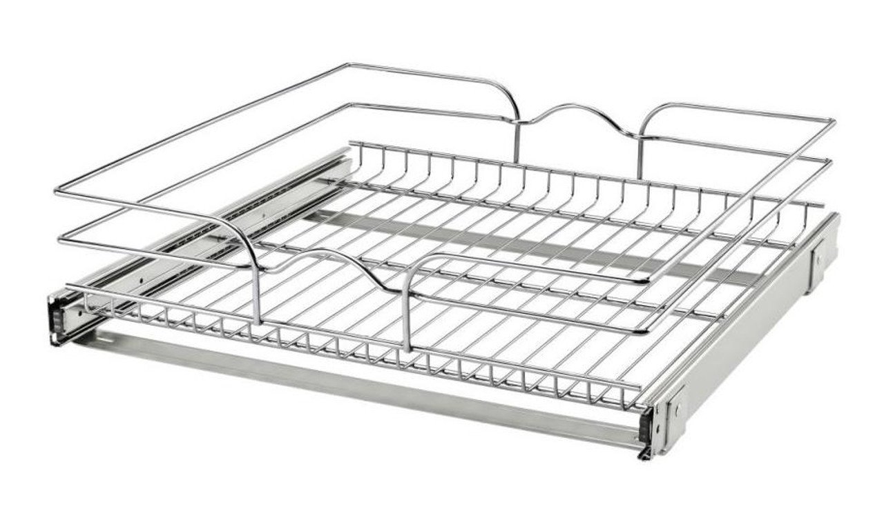 Rev-A-Shelf Rev-a-shelf Single Tier Bottom Mount Pull Out Steel Wire Organizer 5WB1-2120CR-1 