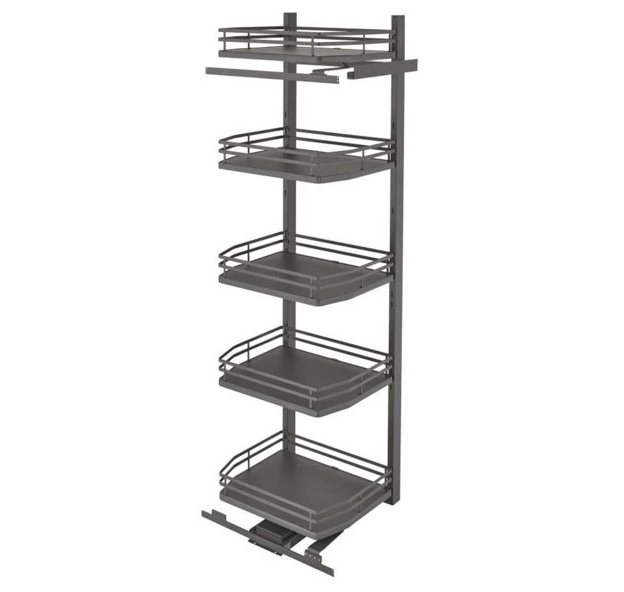 Rev-A-Shelf Rev-a-shelf Flat Wire Orion Gray Solid Bottom (5) Shelf Swing-Out Pantry for Full Access 18" or 24" Pantry w/Height Opening of 74" 5374 Series 