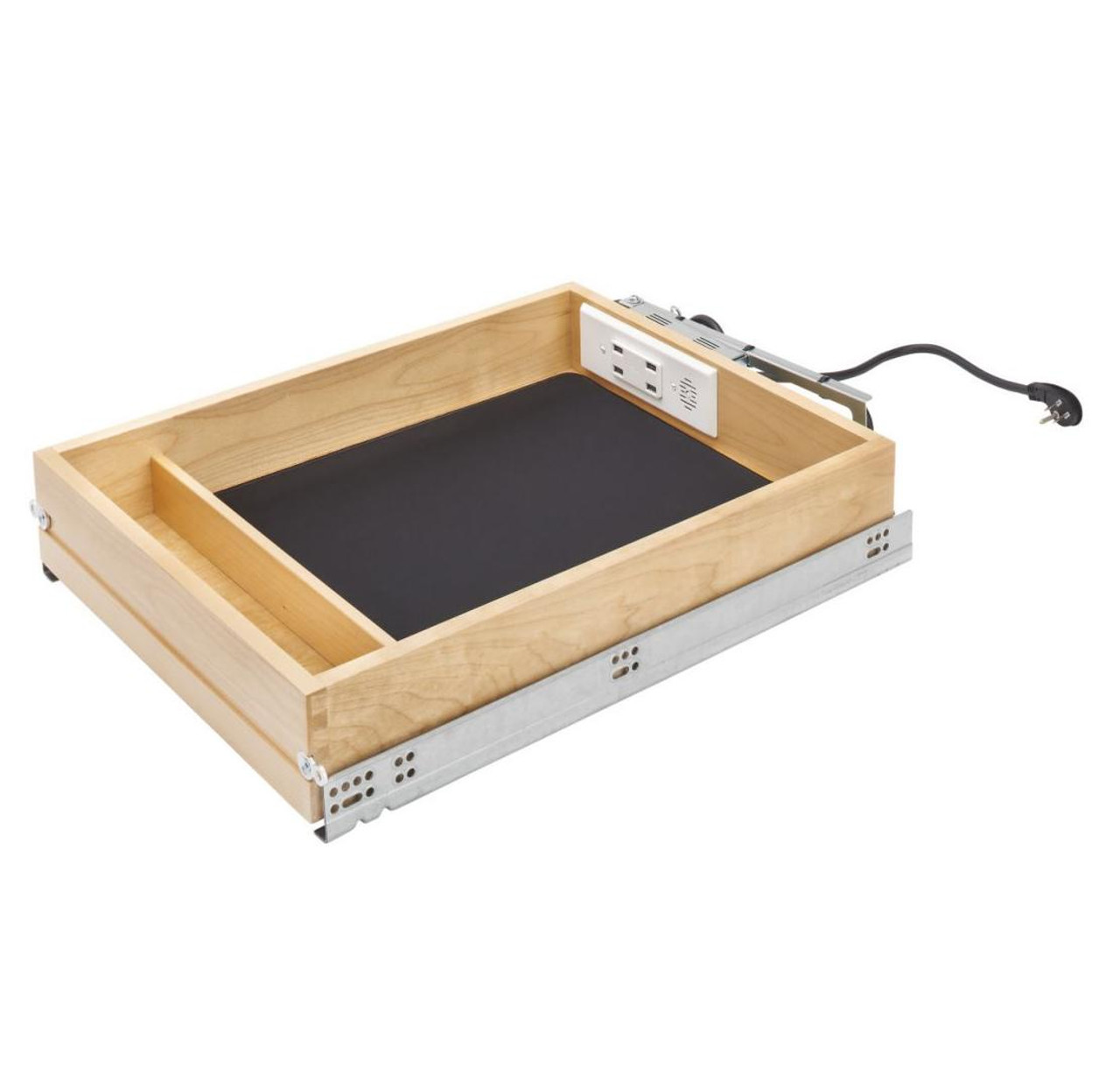 Rev-A-Shelf Rev-a-shelf Natural Maple USB Charging Drawer for Full Access 18" w/ BLUMOTION Soft-Close 4WCDB-18HFLSC-1-USB 