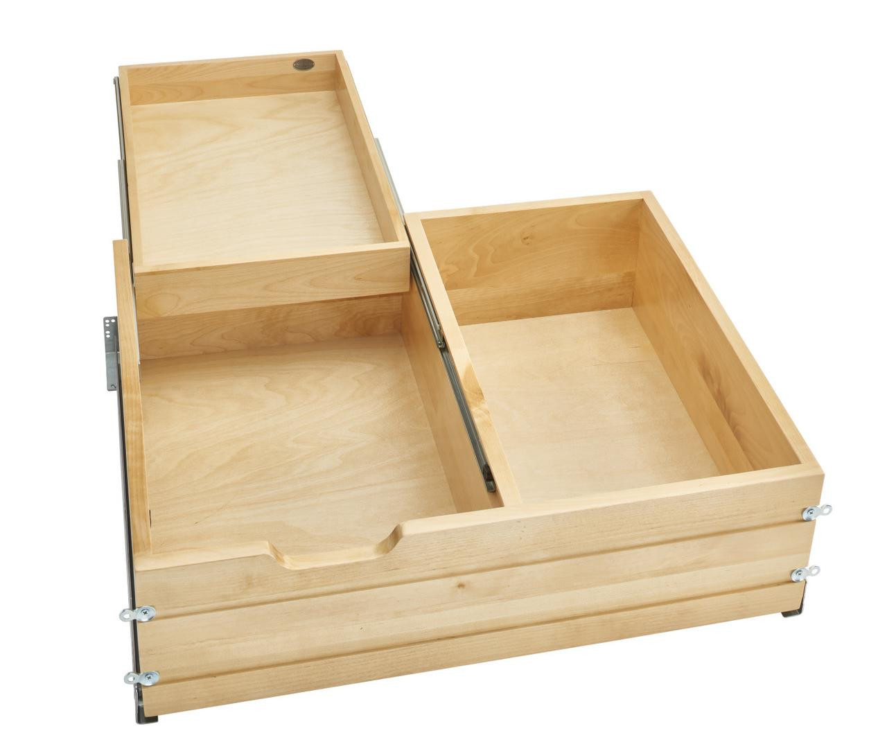 Rev-A-Shelf Rev-a-shelf Natural Maple Tiered Deep Drawer w/ BLUMOTION Soft-Close for Face Frame 30" BCD 4WTCDD-30HSC-1 