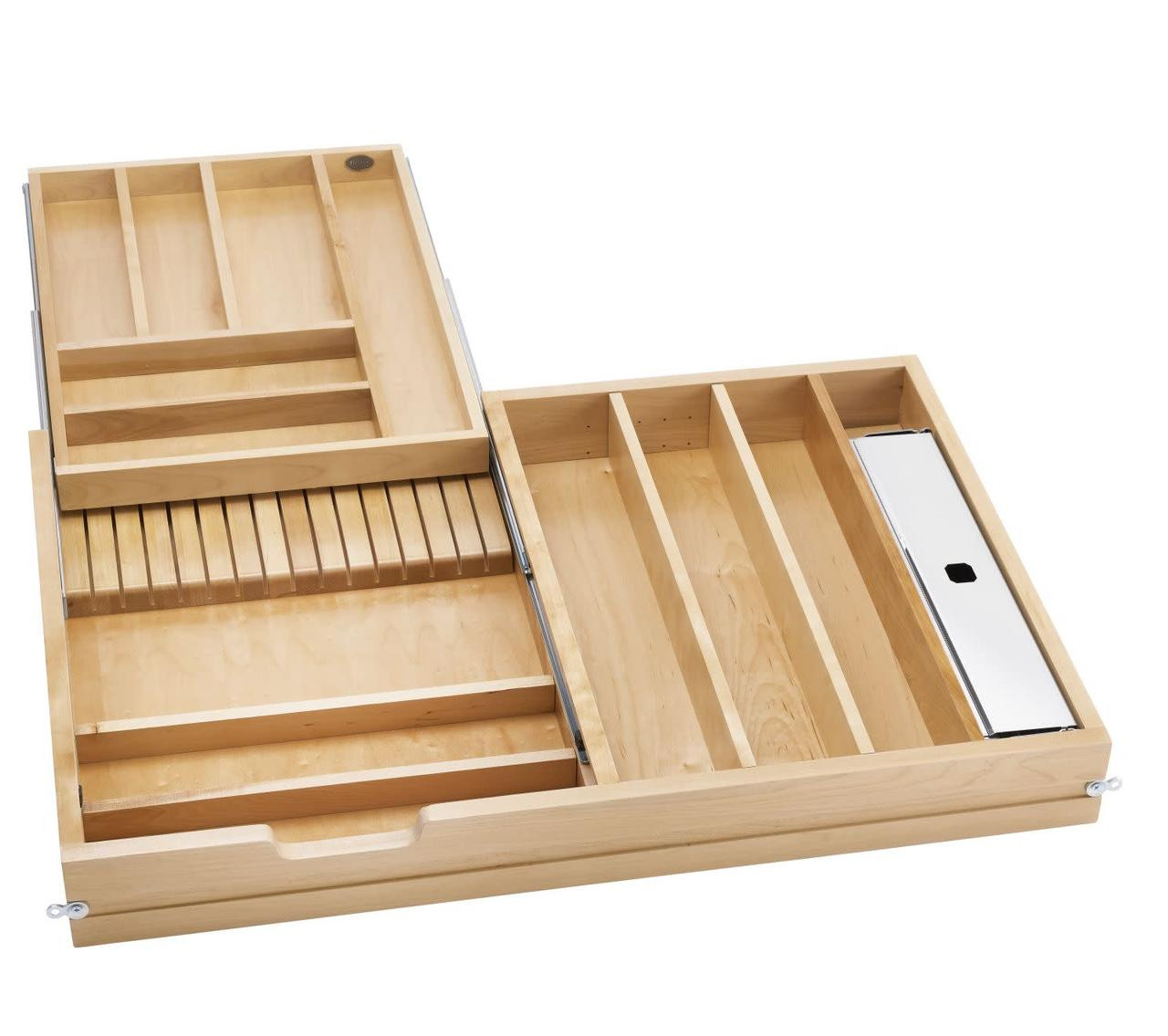 Rev-A-Shelf Rev-a-shelf Natural Maple Tiered Combination Drawer34-1/2" Minimum Opening w/ BLUMOTION Soft-Close for Full Access 36" Base 4WTCD-876HFLSC-1 
