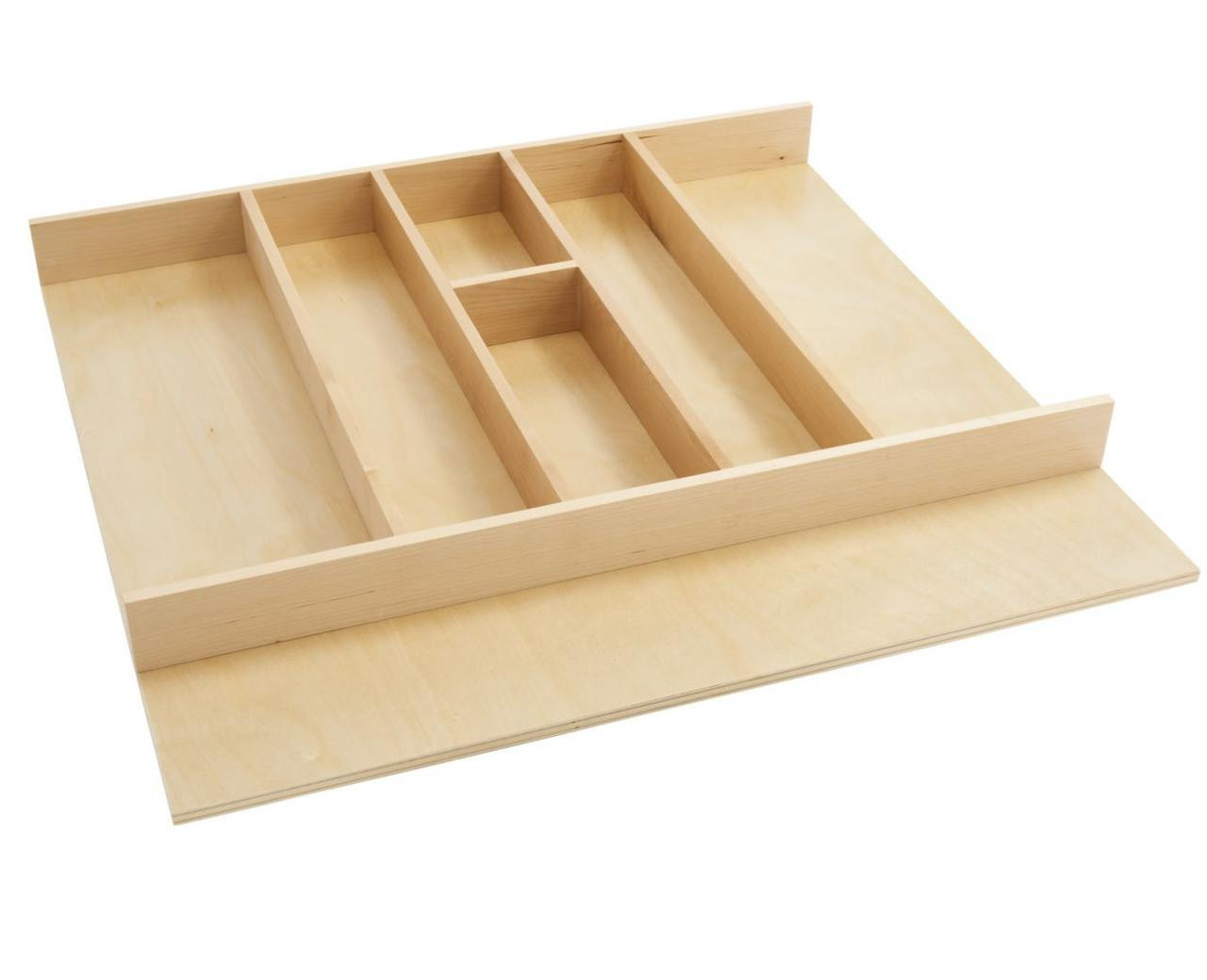Rev-A-Shelf Rev-a-shelf 2-3/8" High Tall Wood Maple or Walnut Cabinet Drawer Utility Tray Insert 4WUT-3SH Series 