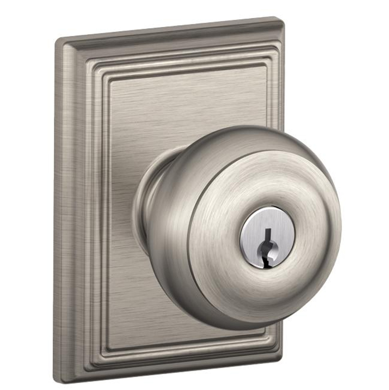 Schlage Lock Schlage Georgian Keyed Entry Knobs Addison Rosette 