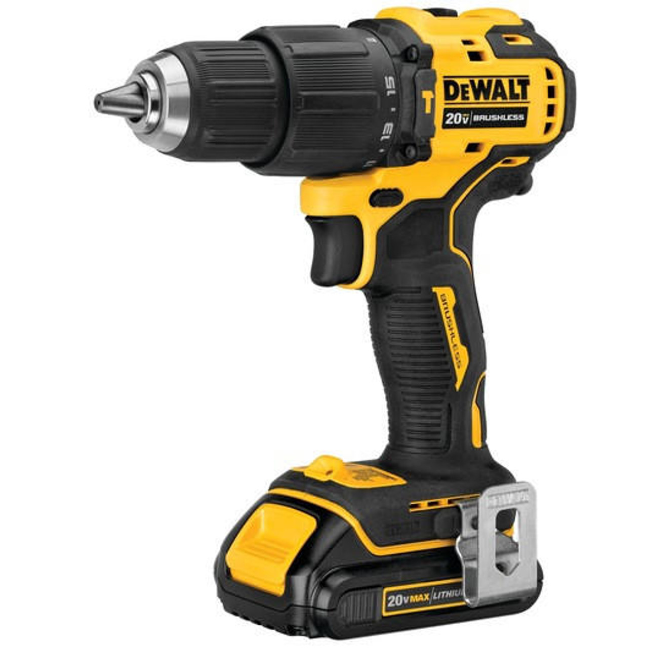 Dewalt DEWALT ATOMIC 20V MAX Brushless Compact Cordless 1/2 in. Hammer Drill/Driver Kit DCD709C2 