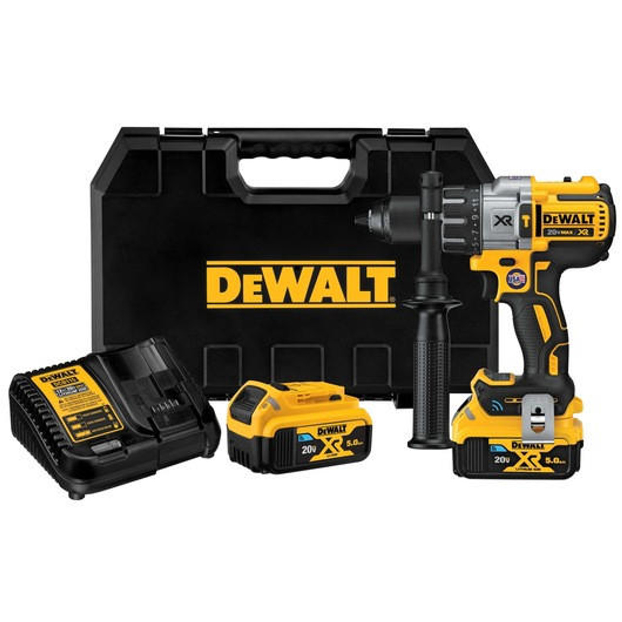 Dewalt DEWALT 20V MAX* 1/2 in XRÂ® Brushless Cordless Hammer Drill/Driver Kit With Integrated BluetoothÂ® and Tool Connectâ„¢ Batteries DCD997CP2BT 