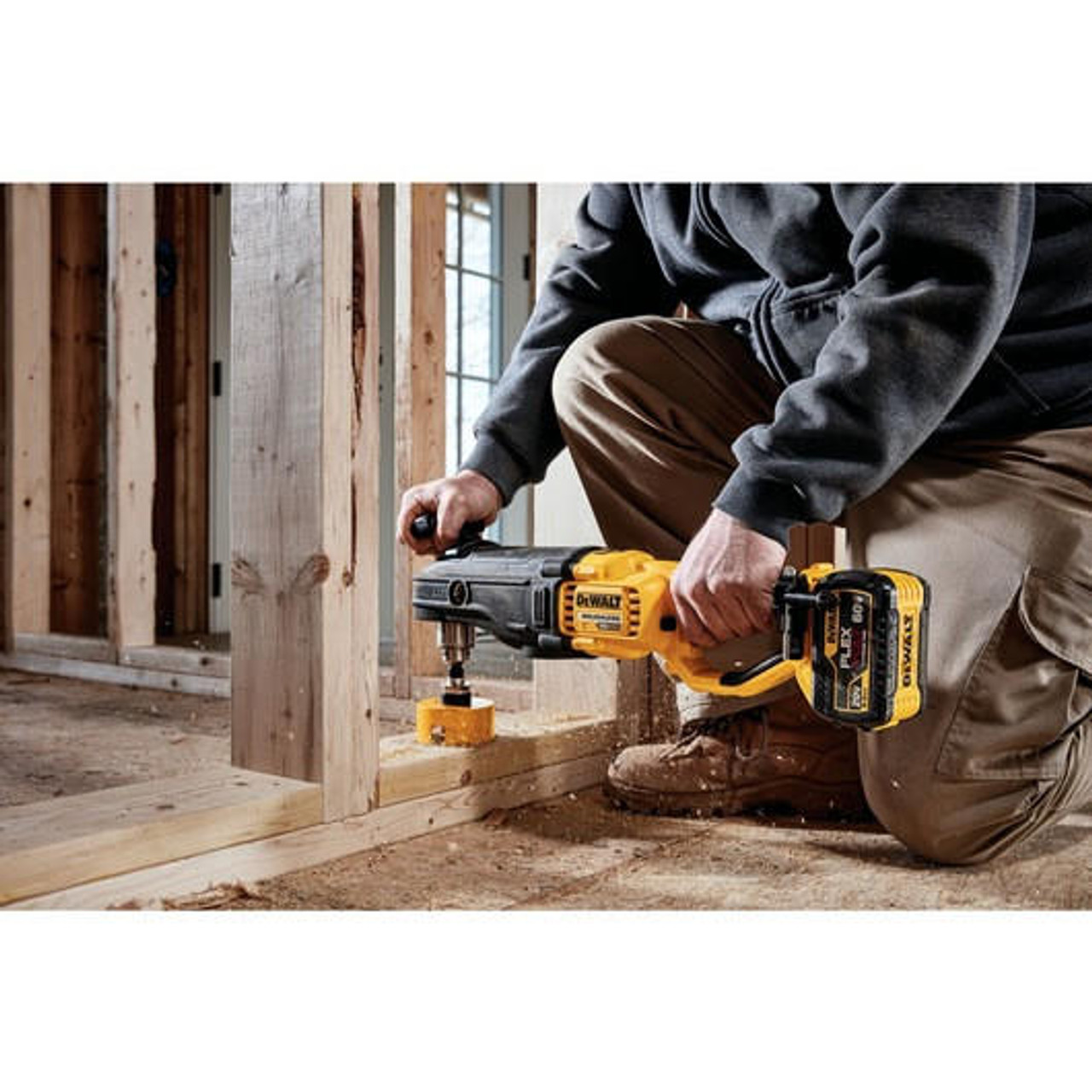 Dewalt DEWALT 60V MAX* In-Line Stud and Joist Drill With E-CLUTCHÂ® System Kit DCD470X1 
