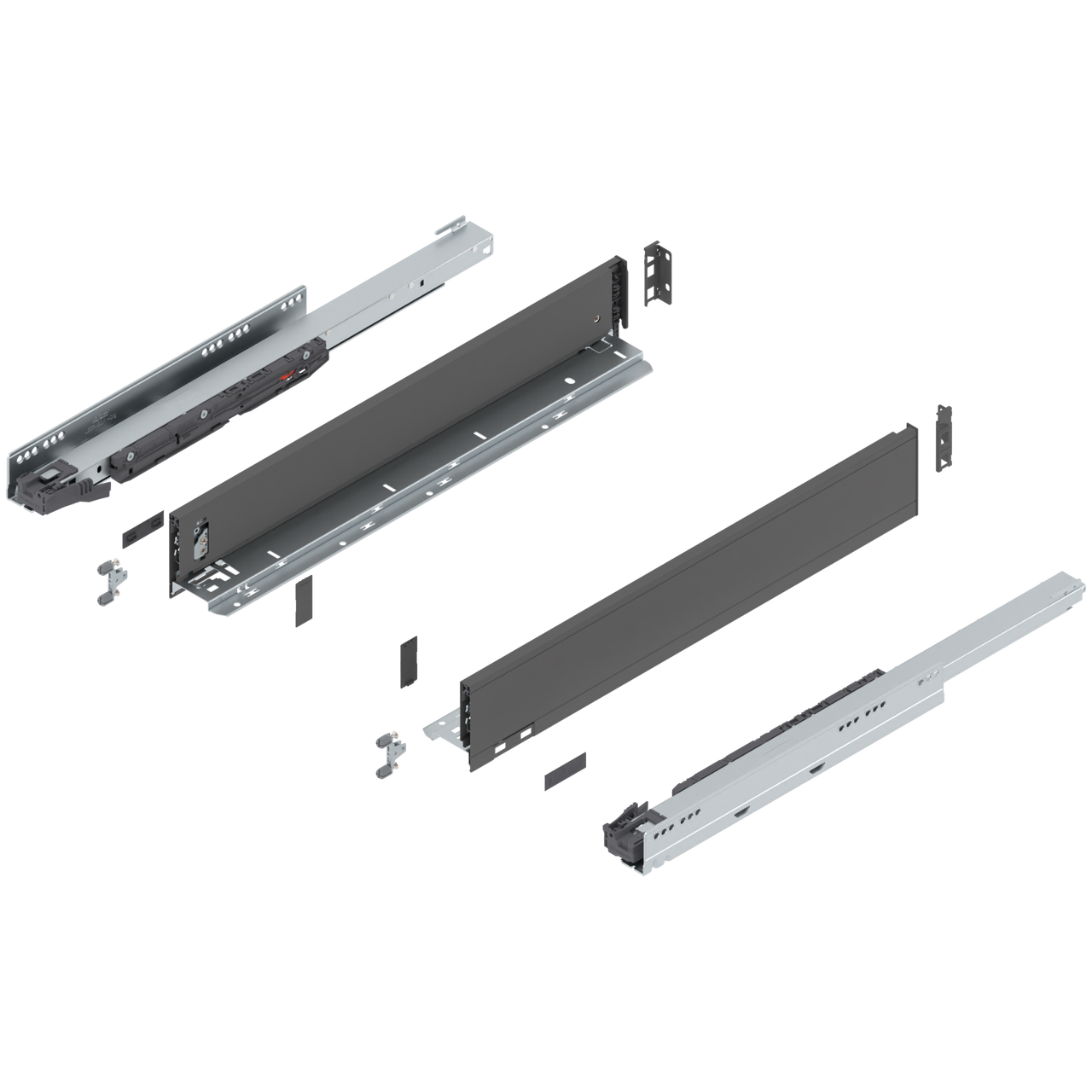Blum 770M Series LEGRABOX Kit 125 Lb Capacity Full Extension 106mm Height 11-22 Inch,Brushed Stainless Steel, Orion Gray or Silk White Matte Blum 770M Series LEGRABOX Kit 125 Lb Capacity Full Extension 106mm Height 11-22 Inch,Brushed Stainless Steel, Orion Gray or Silk White Matte