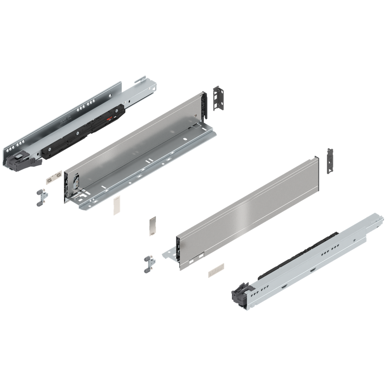 Blum 773M Series LEGRABOX Kit 170 Lb Capacity Full Extension 106mm Height 18- 20-22-24 26 Inch,  Brushed Stainless Steel,Orion Gray or Silk White Matte Blum 773M Series LEGRABOX Kit 170 Lb Capacity Full Extension 106mm Height 18- 20-22-24 26 Inch,  Brushed Stainless Steel,Orion Gray or Silk White Matte