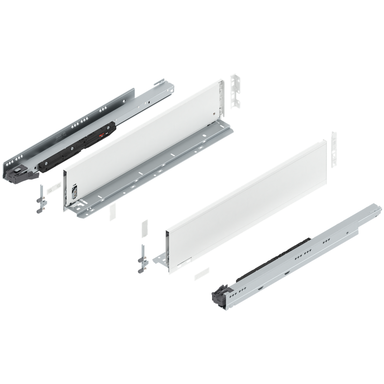 Blum 773K Series LEGRABOX Kit 170 Lb Capacity Full Extension 128.5mm Height 18-22 Inch, Brushed Stainless Steel,Orion Gray or Silk White Matte Blum 773K Series LEGRABOX Kit 170 Lb Capacity Full Extension 128.5mm Height 18-22 Inch, Brushed Stainless Steel,Orion Gray or Silk White Matte