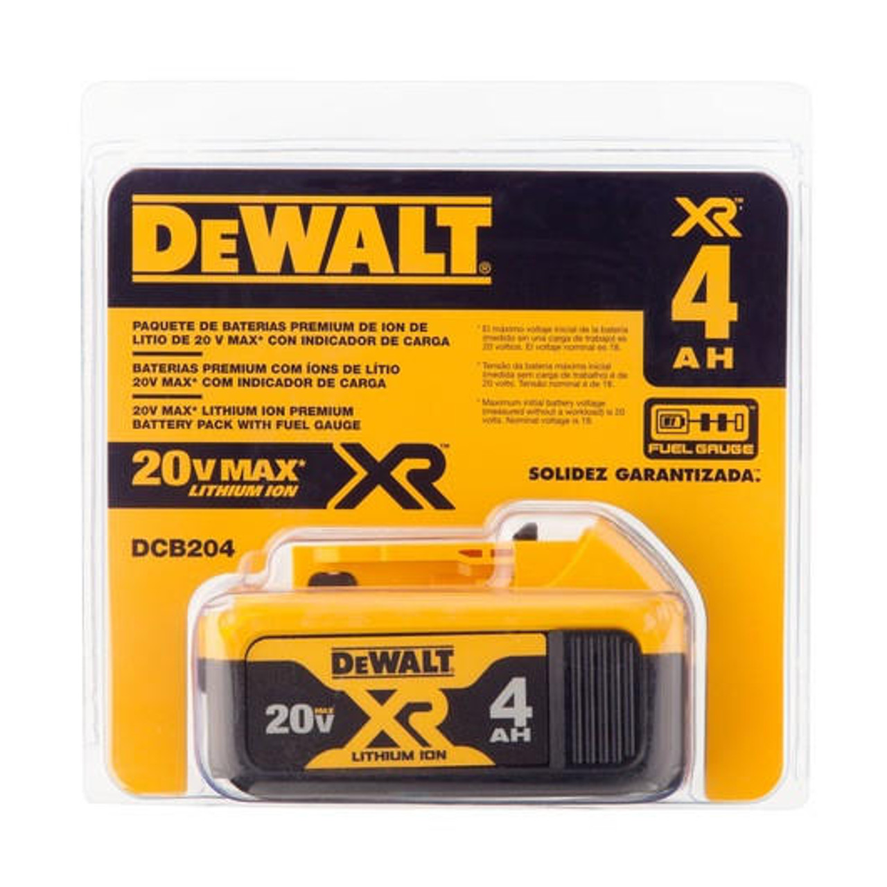 Dewalt DEWALT 20V MAX* XRÂ® LITHIUM ION BATTERY PACK DCB204 