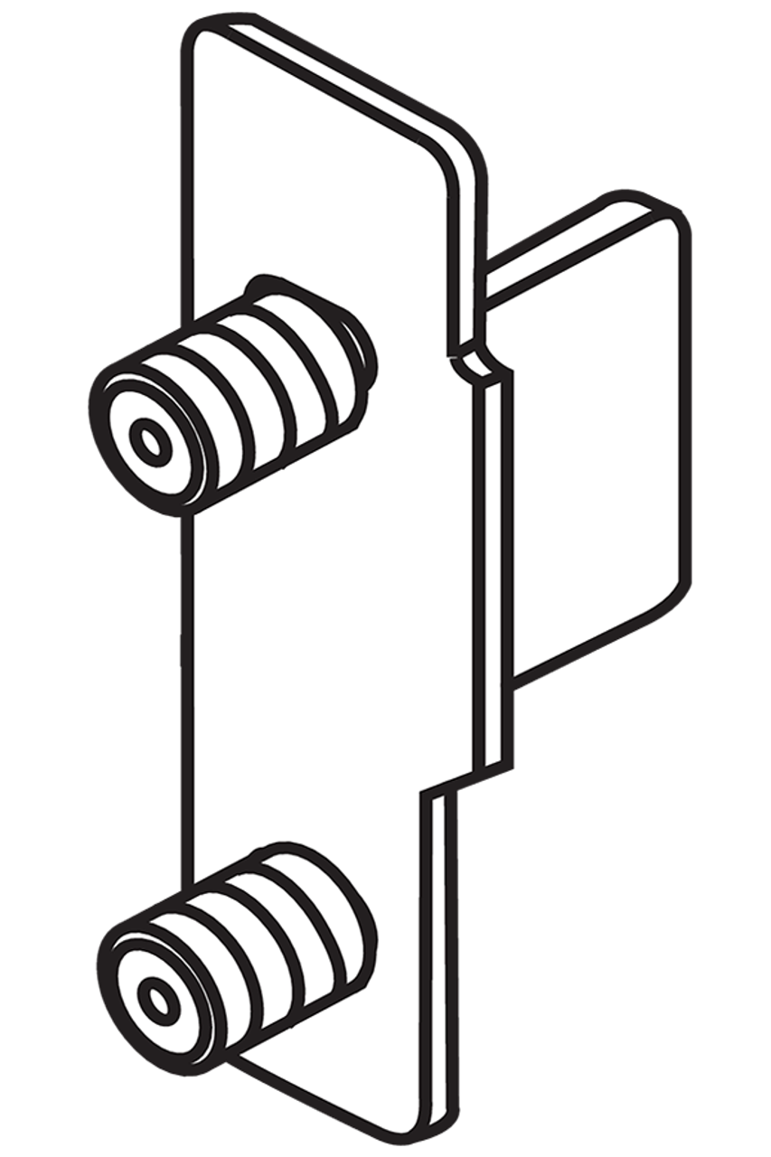 Blum ZSF.1 Metabox Right Drawer Standard Front Fixing Bracket in a Nickel Finish