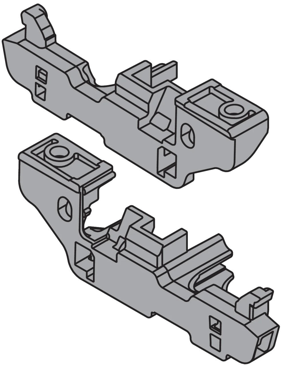  Blum MOVENTO 763/769 Add-on depth adjustment integrated bumper set 298.7600 