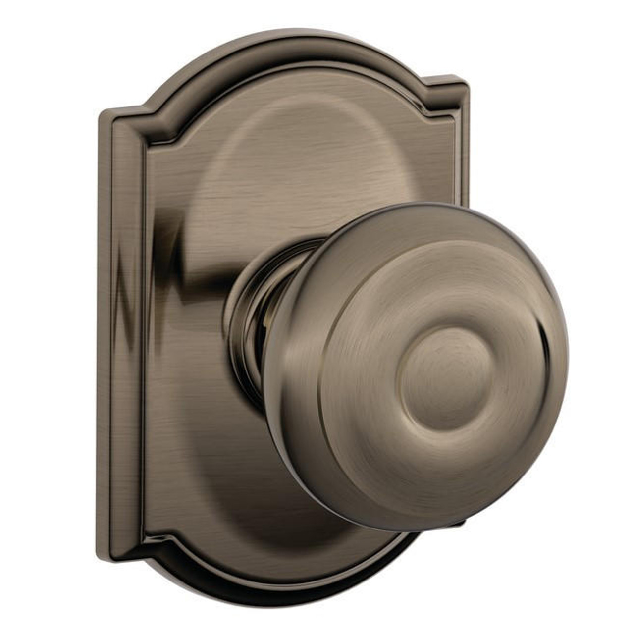  Schlage Lock F-Series Passage Knob Georgian Series with a Camelot Rosette 