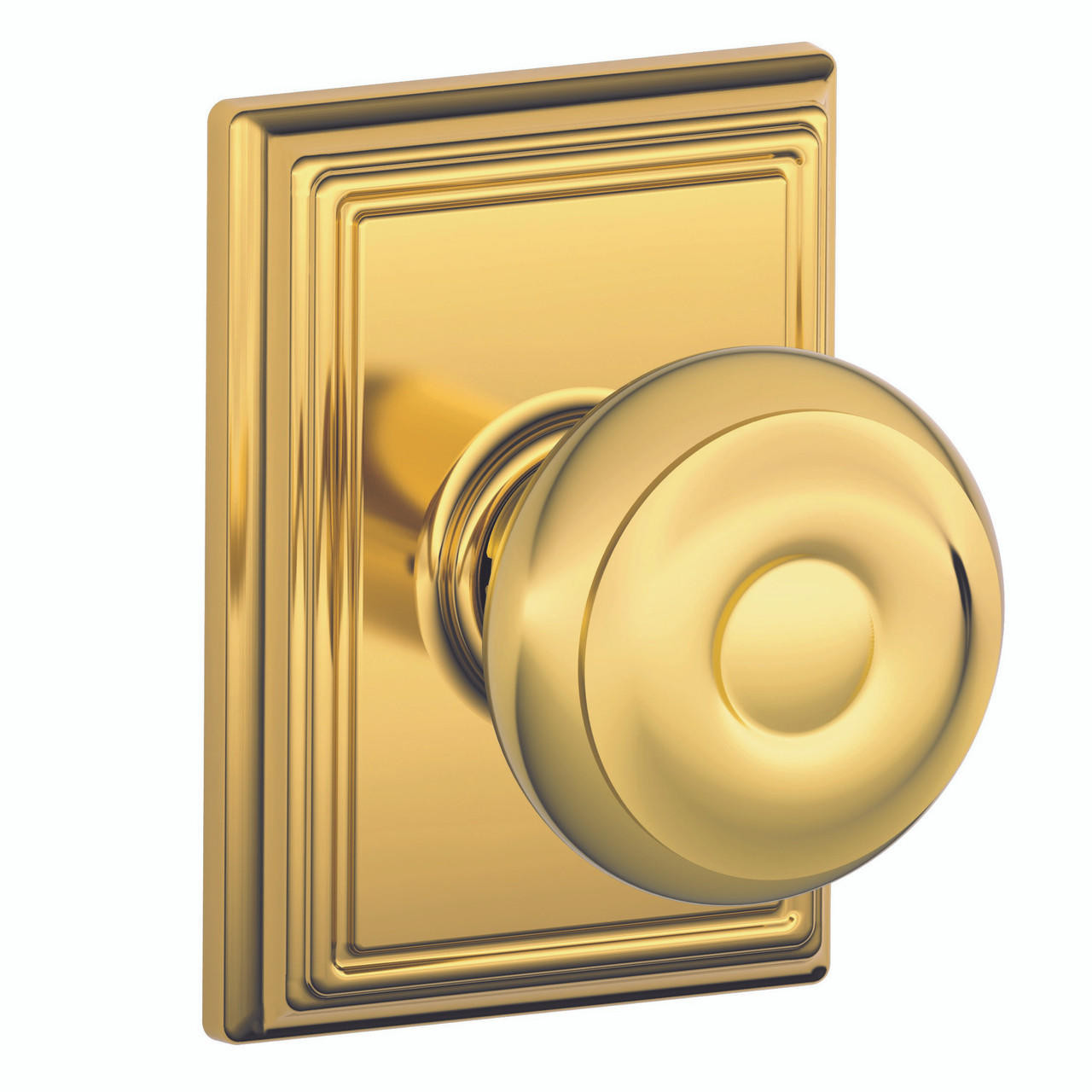  Schlage Lock F-Series Passage Knob Georgian Series with a Addison Rosette 