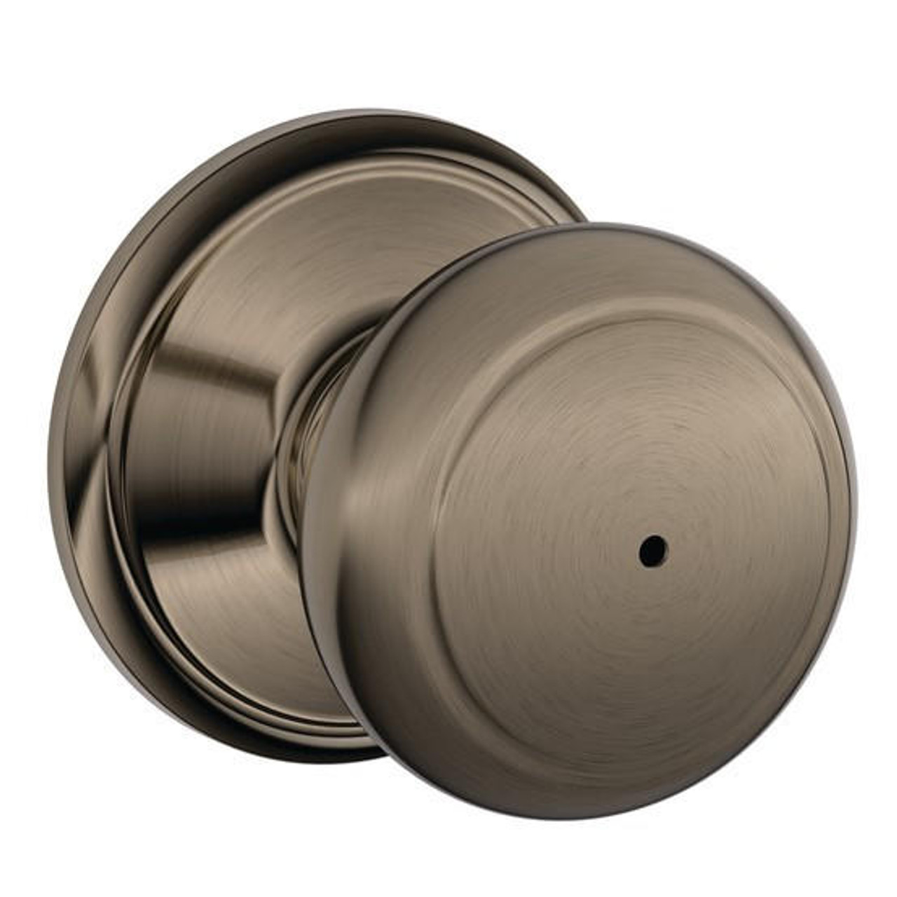 Schlage Lock Schlage F40 Series Privacy Knob Andover Series with a Standard Rosette 