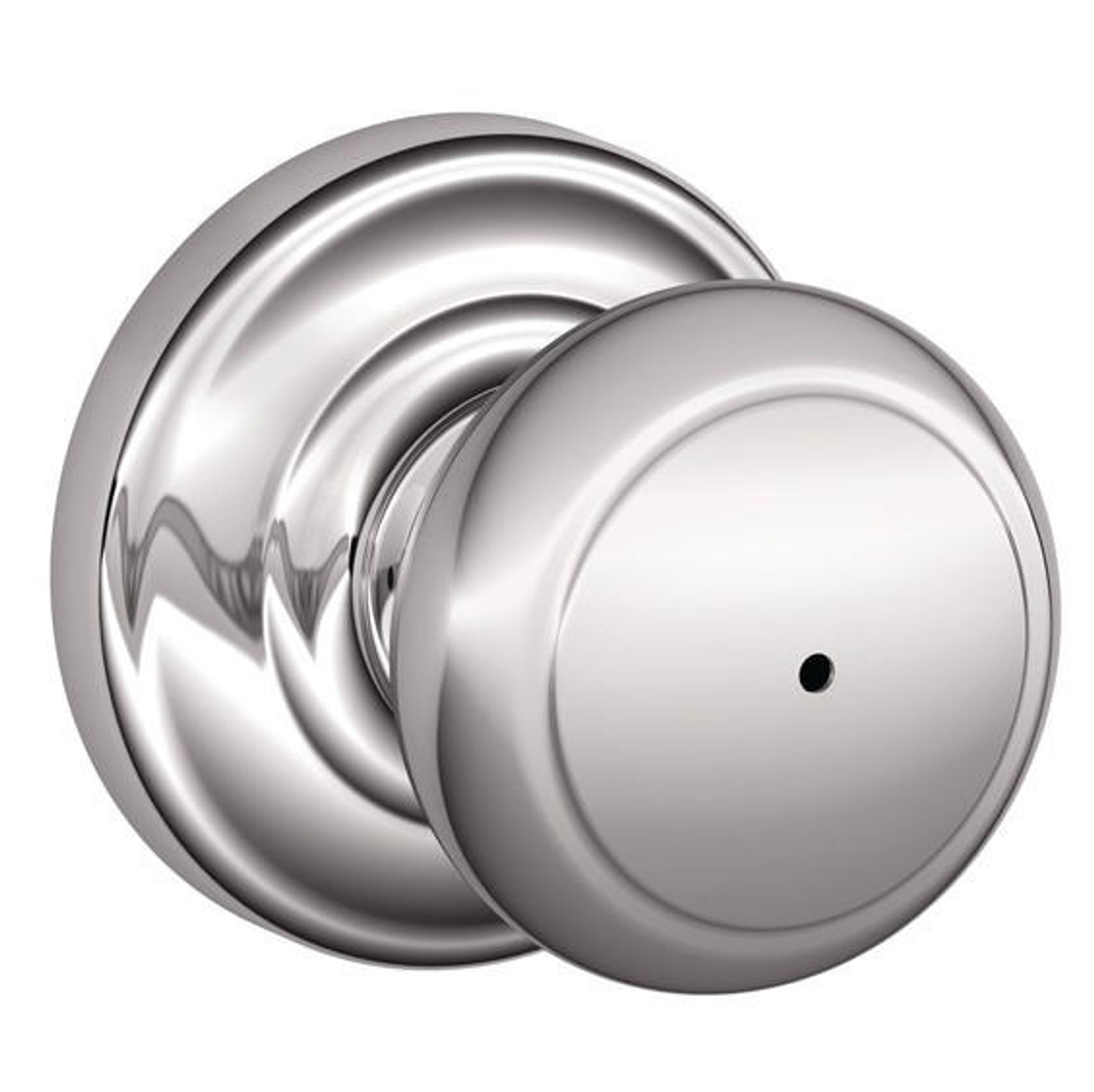 Schlage Lock Schlage F40 Series Privacy Knob Andover Series with a Andover Rosette 