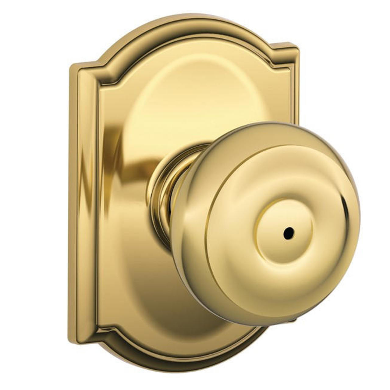 Schlage Lock Schlage F40 Series Privacy Knob Georgian Series with a Camelot Rosette 