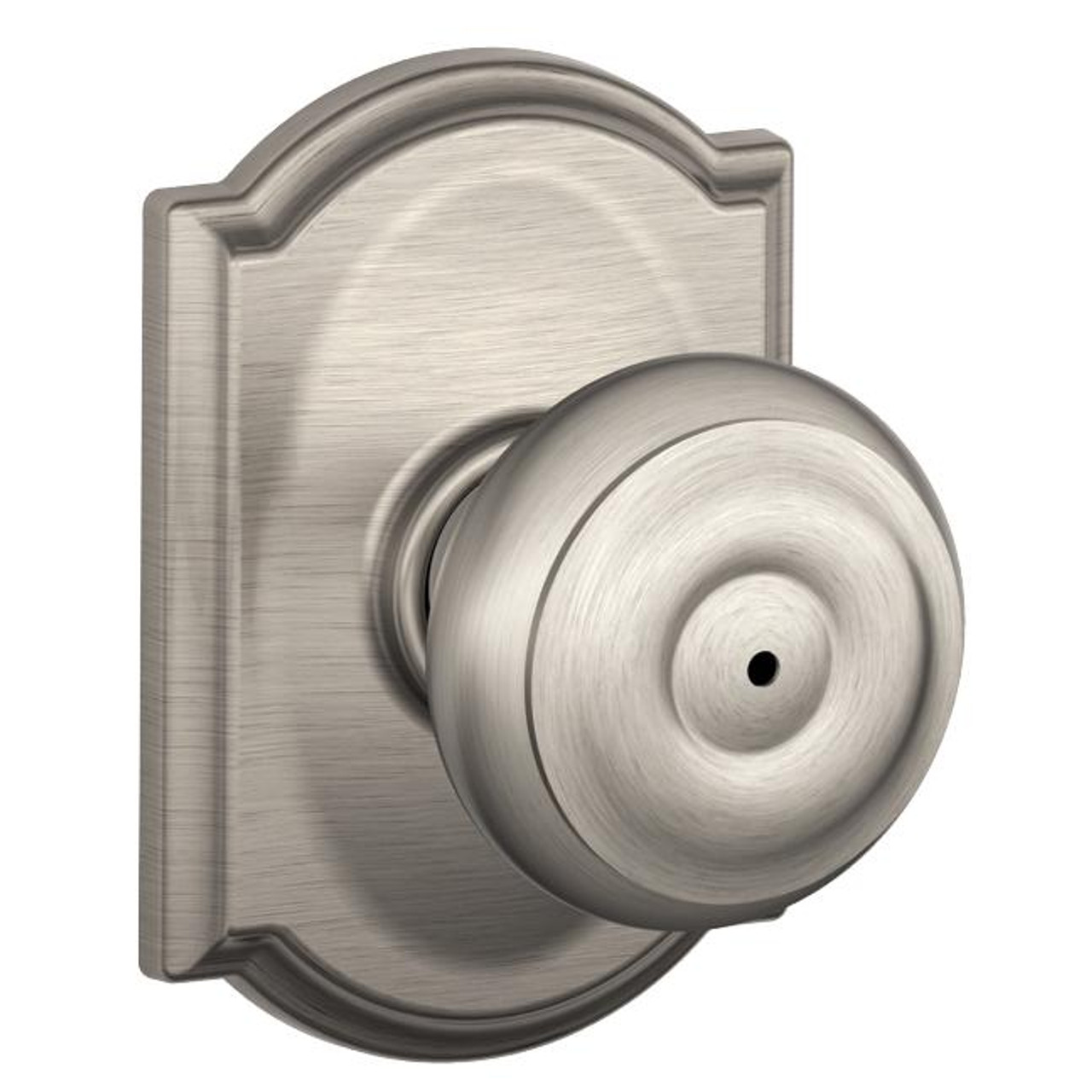 Schlage Lock Schlage F40 Series Privacy Knob Georgian Series with a Camelot Rosette 