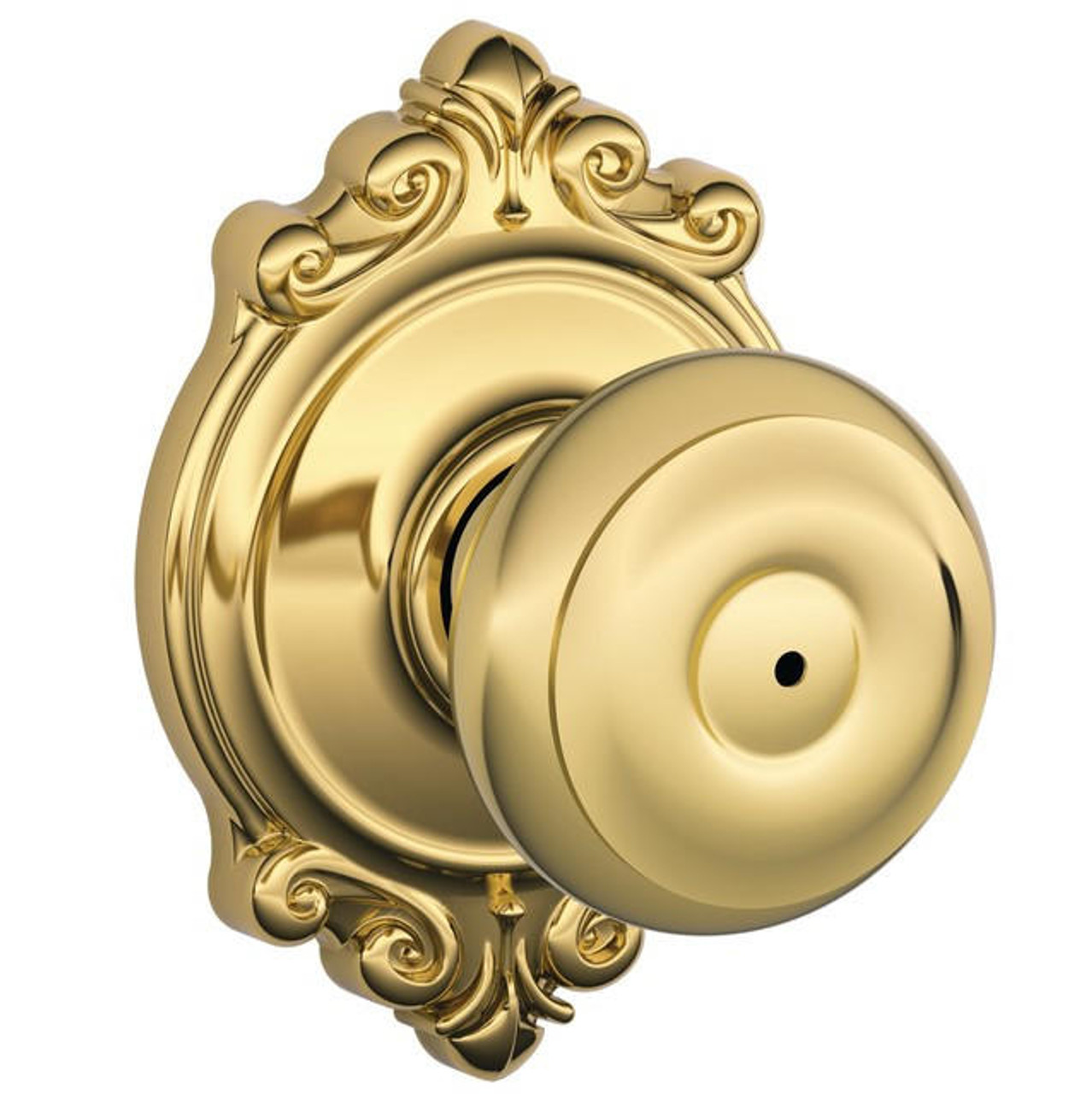 Schlage Lock Schlage F40 Series Privacy Knob Georgian Series with a Brookshire Rosette 