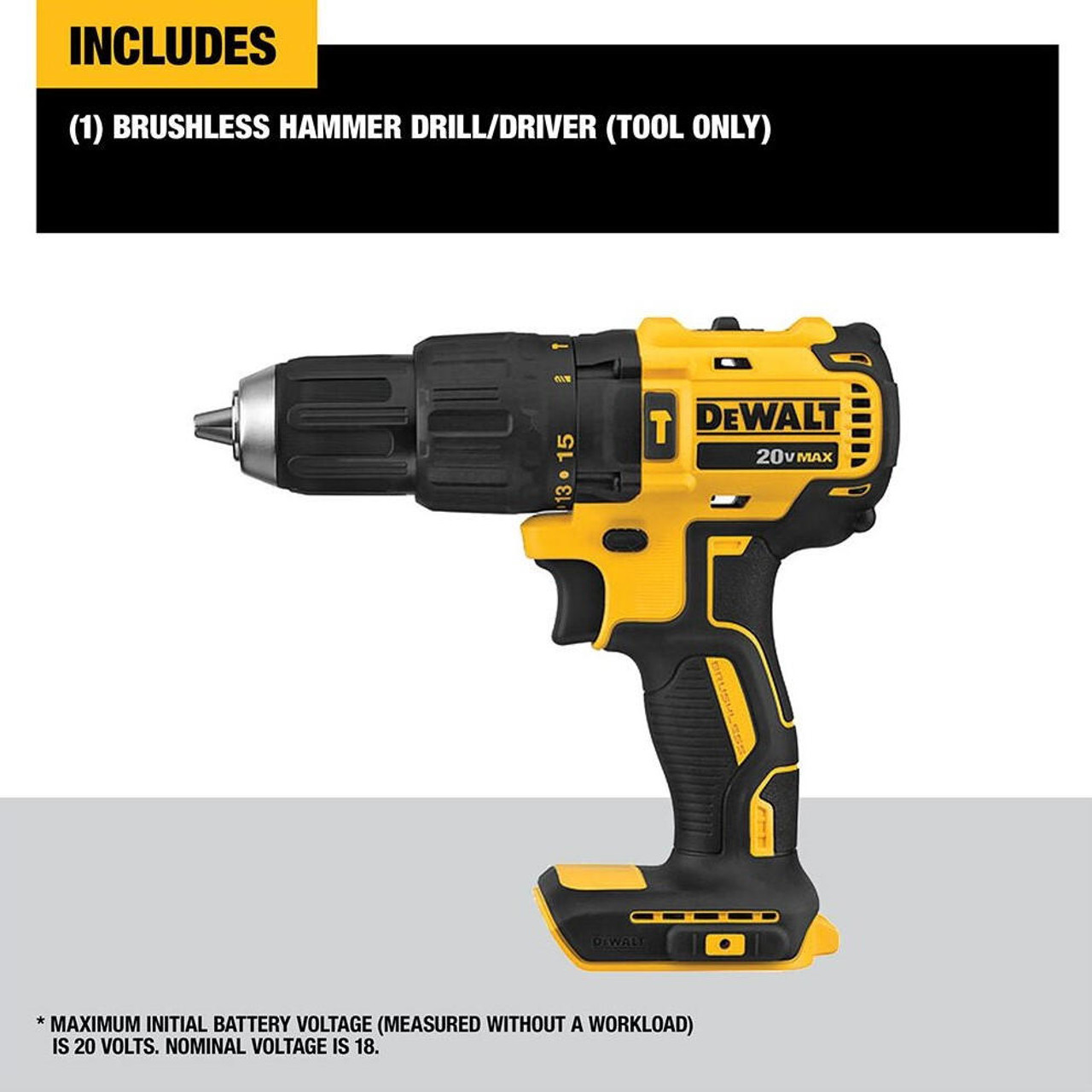 DEWALT 20V MAX Compact Brushless Hammer Drill DCD778C1