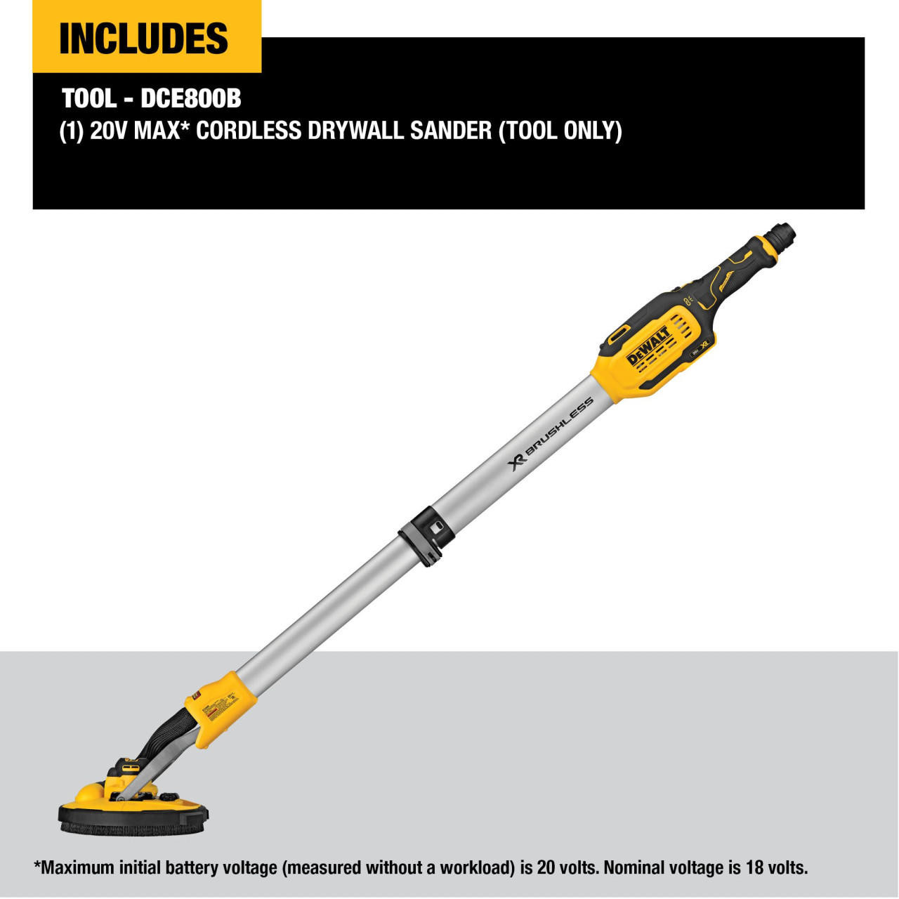 Dewalt DEWALT 20V MAX Cordless Drywall Sander (Tool Only) DCE800B 