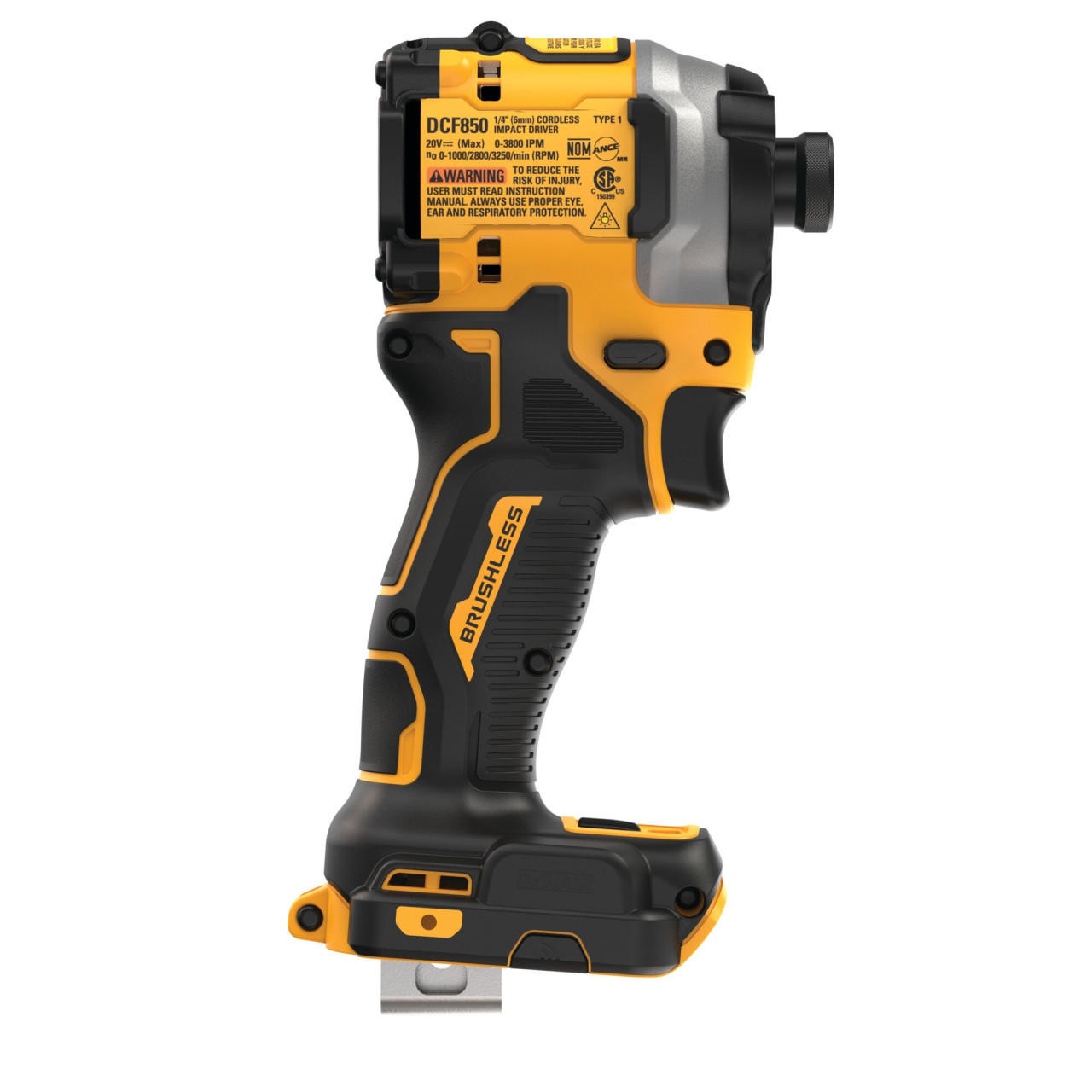 Dewalt DEWALT Atomic 20V Max 1/4 In. Brushless Cordless 3-Speed Impact Driver (Tool Only) DCF850B 