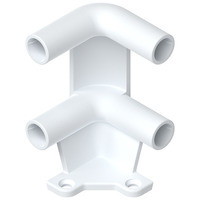 Blum ZTU.00Z0  METABOX Double Corner Post Support for Interior Roll-Out Shelves White