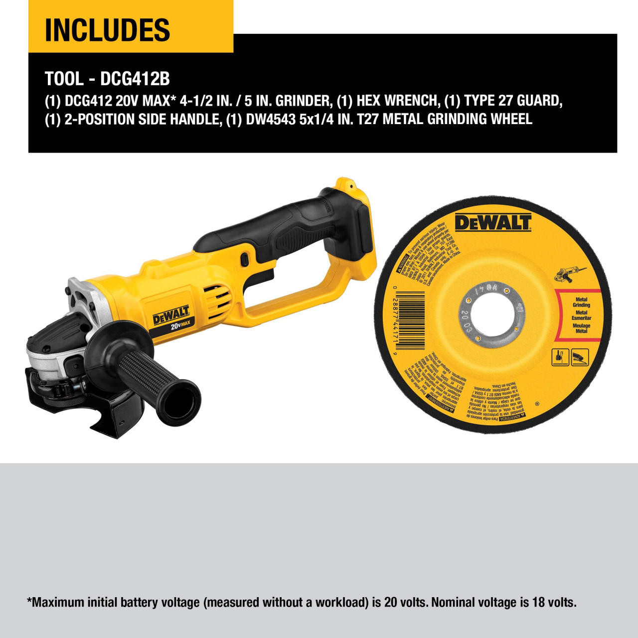 DEWALT 4-1/2" CUT-OFF TOOL DCG412B