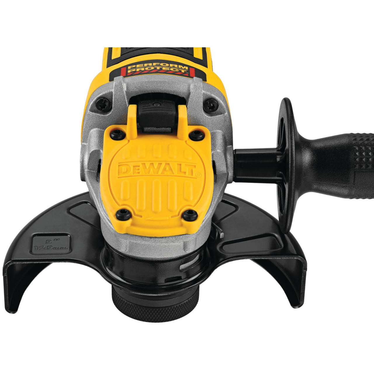 DEWALT 20V MAX XR Brushless Cordless 4 1 2 5 in. Switch Small Angle Grinder with POWER DETECT Tool Technology Kit DCG415W1