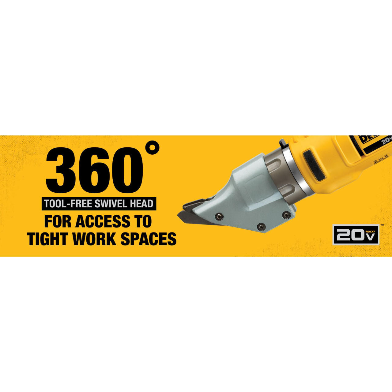 DEWALT 20V MAX 14G SWIVEL HEAD SHEAR - BARE DCS494B