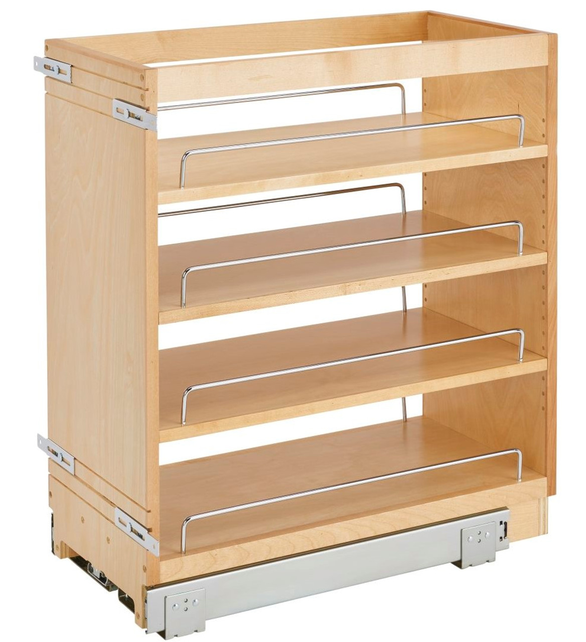 Rev-A-Shelf - 448-BCSCSD-5C - 5 in. Pull-Out Wood Base Cabinet Organizer with Soft-Close Slides and SERVO-DRIVE