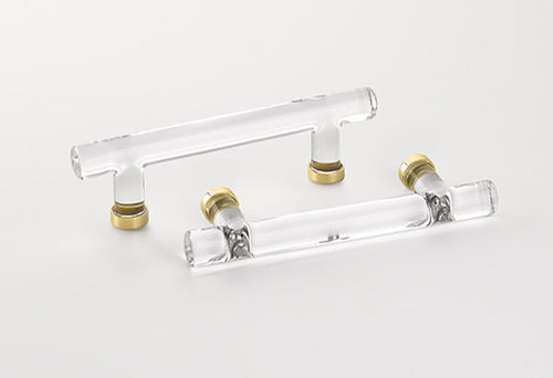  EMTEK Modern Glass 6" Overall Length Bar Pull 4" Center to Center 