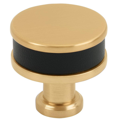  Amerock Fairlane 1-1/4 inch (32mm) Diameter Knob with Stiched Leather BP37535x 