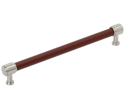  Amerock Fairlane 10-1/16 inch (256mm) Center-to-Center Pull with Stiched Leather BP37542 