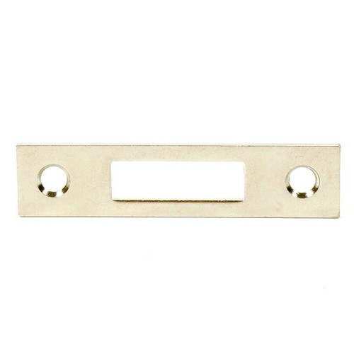 Compx Security Products CompX National C2004 flat strike with square ends, 2-5/32" x 1/2" with 7/8" x 17/64" bolt hole, Nickel or Brass Plated 
