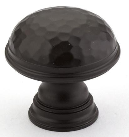  Schaub 1-1/4" Atherton Knob Hammered Plain Edge 