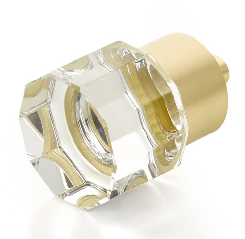 Schaub City Lights 55 Series 1-1/8" Diameter Cylindrical Faceted Glass Cabinet Knobs