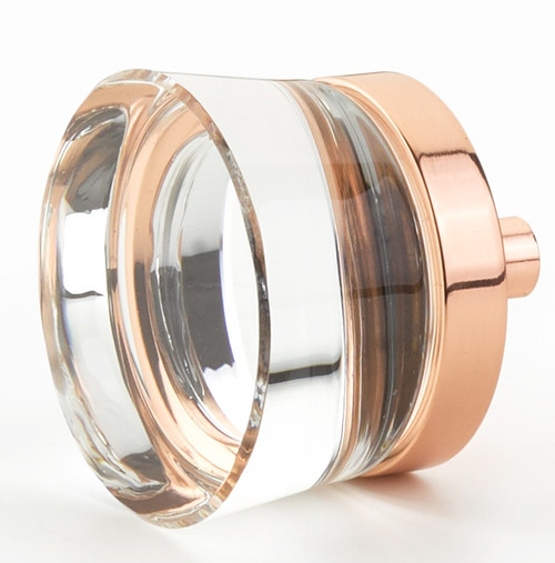 Schaub City Lights 77 Series 1-3/8" Diameter Flat Round Disc Glass Cabinet Knobs