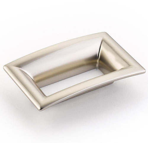  Schaub Finestrino Pull,  Flared Rectangle, Overall: 3-1/2" x 2-1/8", 2-1/2" (64mm) center to center 